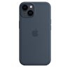 iPhone 14 için MagSafe özellikli Silikon Kılıf - Fırtına Mavisi