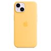 iPhone 14 için MagSafe özellikli Silikon Kılıf - Sıcak Sarı