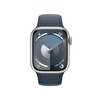 Apple Watch Series 9 GPS 41mm Gümüş Rengi Alüminyum Kasa ve Fırtına Mavisi Spor Kordon - S/M - MR903TU/A MR903TU/A