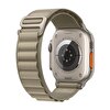 Apple Watch Ultra 2 GPS + Cellular, 49mm Titanyum Kasa ve Klasik Zeytin Yeşili Alpine Loop - Büyük Boy - MRF03TU/A MRF03TU/A