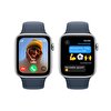 Apple Watch SE GPS + Cellular 44mm Gümüş Rengi Alüminyum Kasa ve Fırtına Mavisi Spor Kordon - M/L - MRHJ3TU/A MRHJ3TU/A