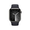 Apple Watch Series 9 GPS + Cellular 41mm Grafit Paslanmaz Çelik Kasa ve Gece Yarısı Spor Kordon - S/M - MRJ83TU/A MRJ83TU/A