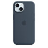 Apple iPhone 15 için MagSafe özellikli Silikon Kılıf - Fırtına Mavisi MT0N3ZM/A