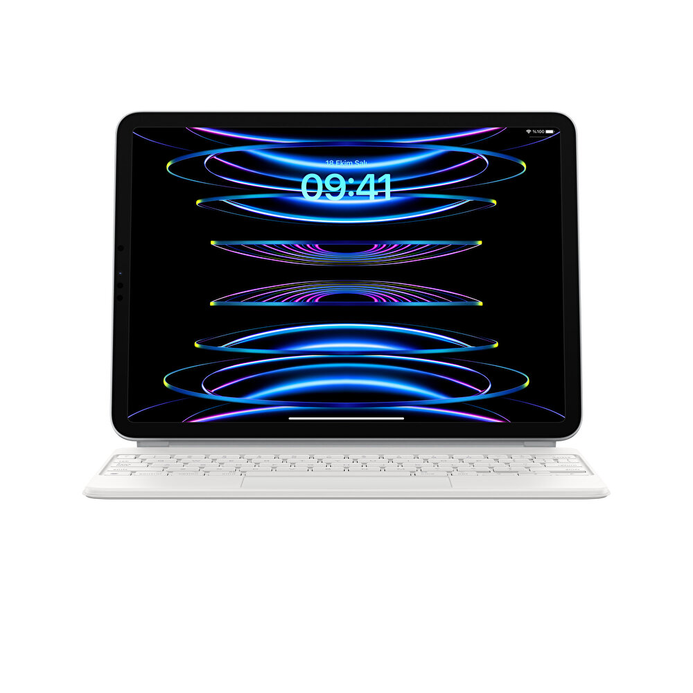 Teşhir - Apple 11 inç iPad Pro (4. nesil) ve iPad Air (5. nesil) için Magic Keyboard - Türkçe Q Klavye - Beyaz - 1