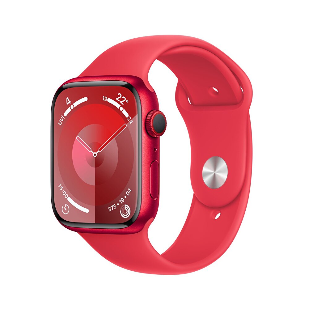 Apple Watch Series 9 GPS + Cellular 45mm (PRODUCT)RED Alüminyum Kasa ve (PRODUCT)RED Spor Kordon - S/M - MRYE3TU/A -1