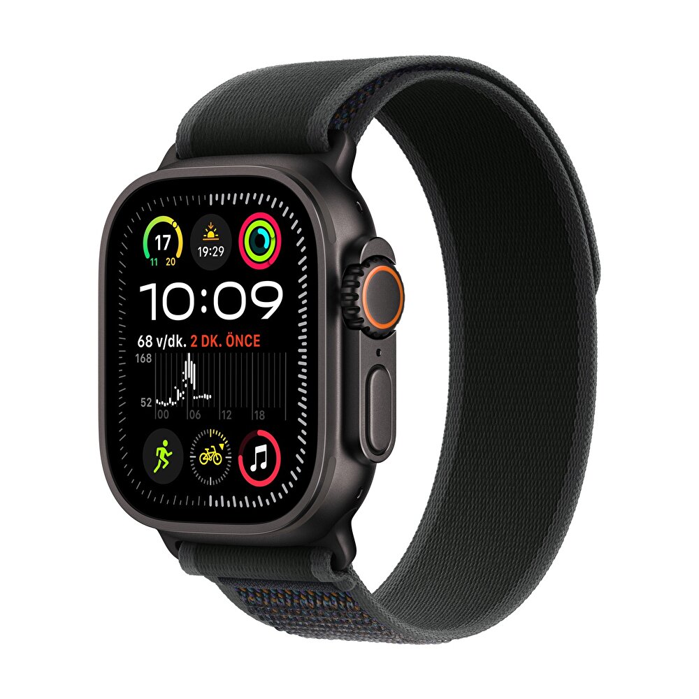 Apple Watch Ultra 2 GPS + Cellular 49mm Siyah Titanyum Kasa  Siyah Trail Loop - S/M -1