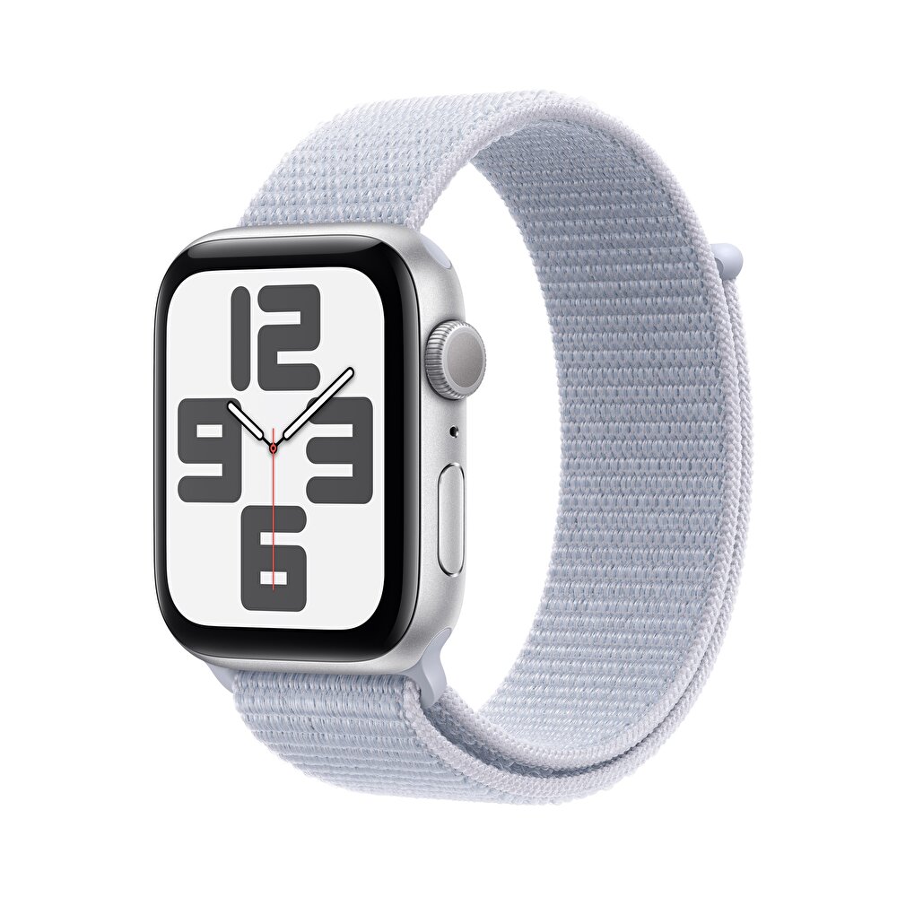 Apple Watch SE GPS 40mm Gümüş Rengi Alüminyum Kasa  Bulut Mavisi Spor Loop -1
