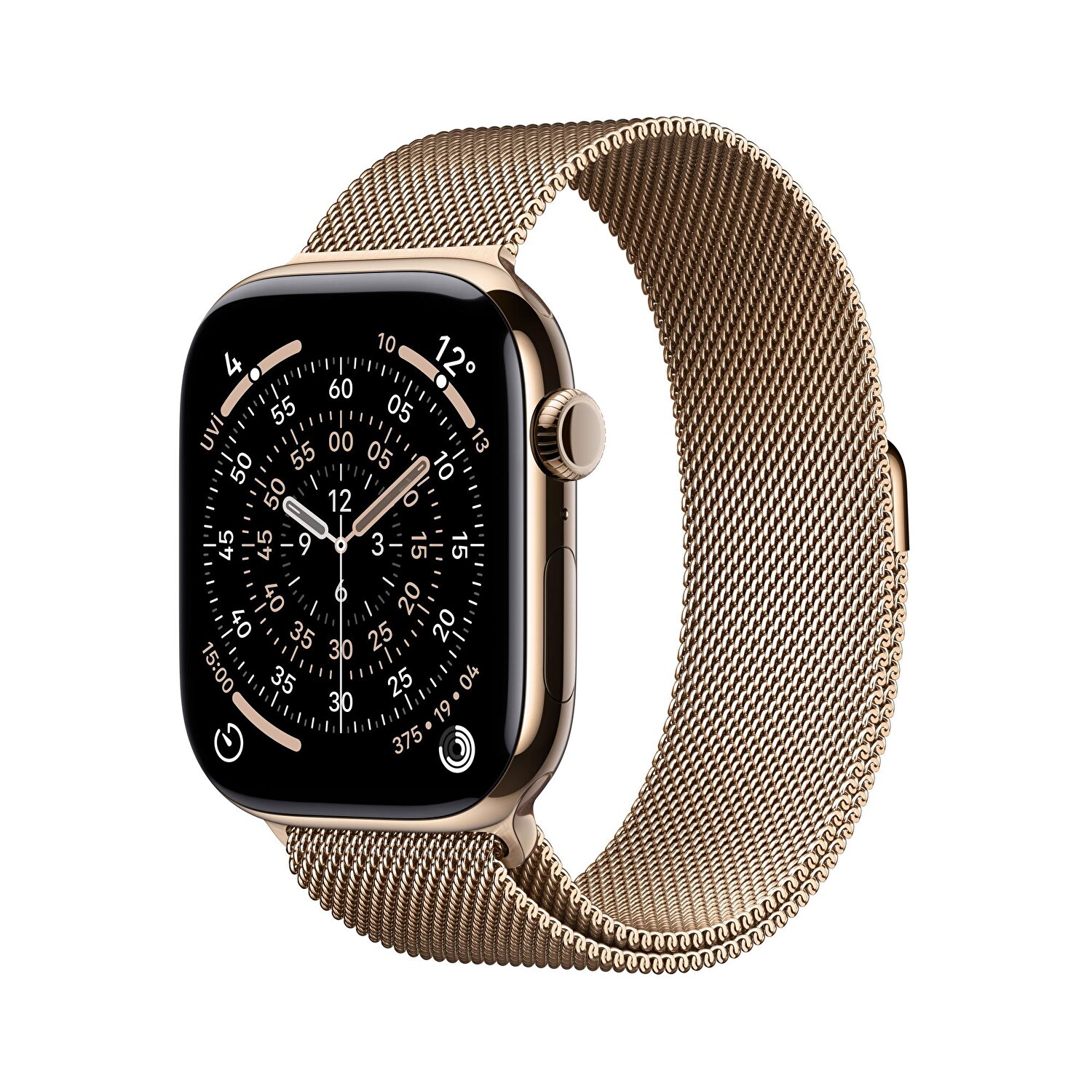 Apple Watch Series 11 GPS + Cellular 42mm Altın Rengi Titanyum Kasa ve Altın Rengi Milano Loop