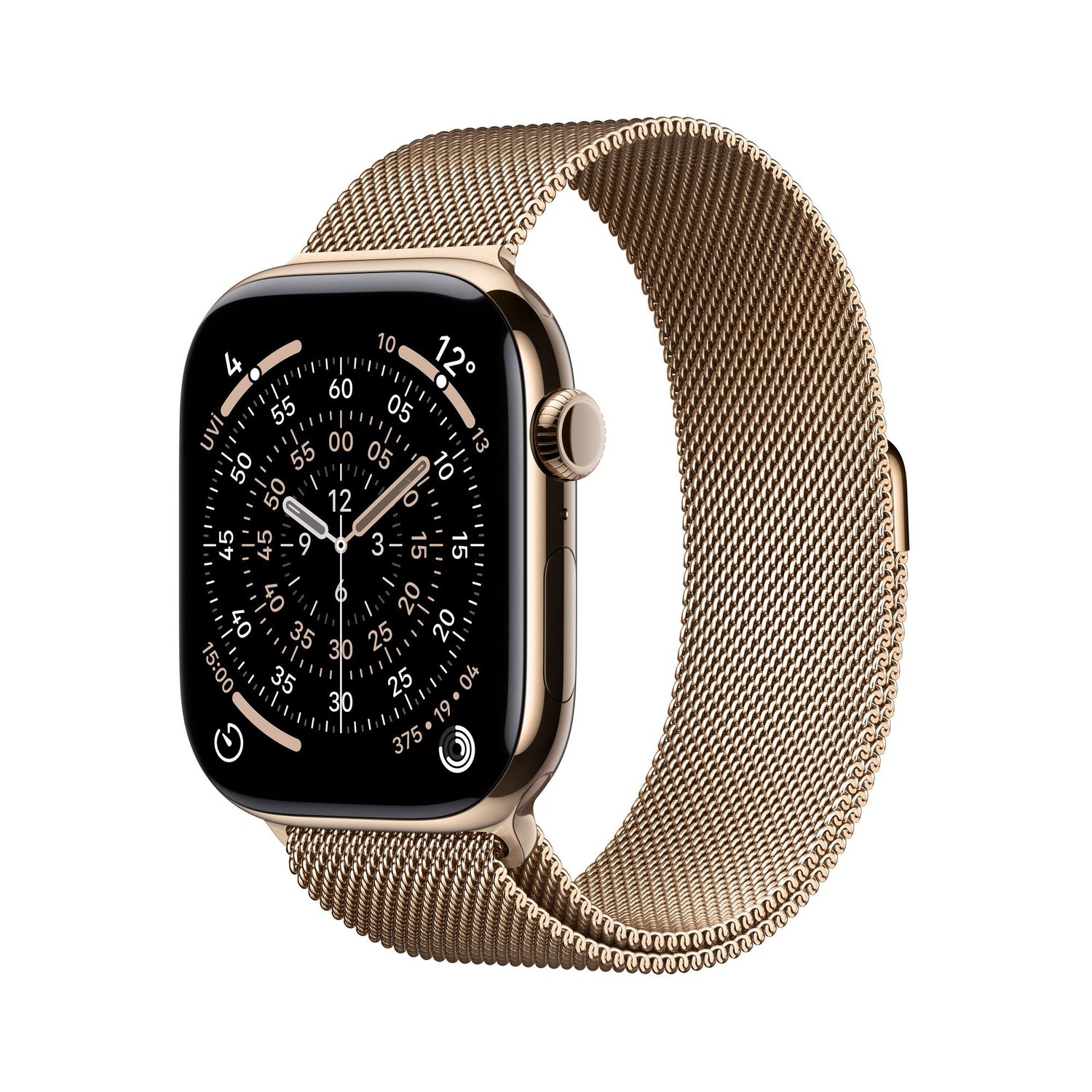Apple Watch Series 11 GPS + Cellular 46mm Altın Rengi Titanyum Kasa ve Altın Rengi Milano Loop - M/L