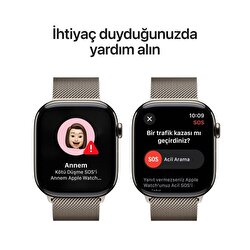 Teşhir - Apple Watch Series 10 GPS + Cellular 46mm Natürel Titanyum Kasa 3N652TU/A