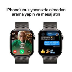 Teşhir - Apple Watch Series 10 GPS + Cellular 46mm Arduvaz Titanyum Kasa Arduvaz Milano Loop 3N653TU/A