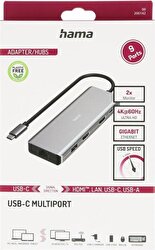Hama USB-C-Hub9 Ports 2x HDMIUSB-AUSB-CLAN 4047443502094