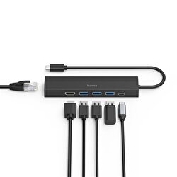 Hama USB-C-Hub 6 Ports 3x USB-A USB-C HDMI™ LAN 4047443505484