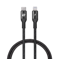 Momax Elite USB-C to Lightning Kablo (1.2m)-Siyah 4894222056893