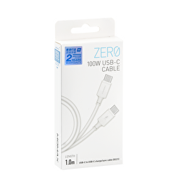 Momax Zero 100W Usb-C to Usb-C 1 M. Kablo - Beyaz 4894222062863