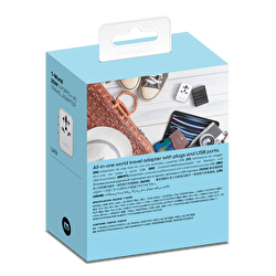 Momax 5 Port + AC Seyahat Adaptörü - Beyaz 4894222070837