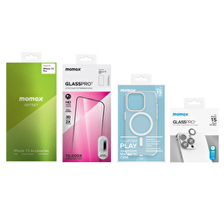 Momax iPhone 15 Pro Bundle Magsafe Kılıf+ EK+ Lens 4894222073180