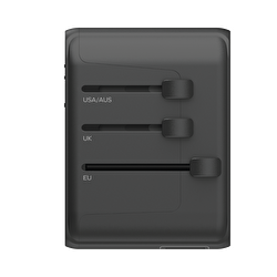 Momax 5 Port + AC Seyahat Adaptörü - Titanyum 4894222074620
