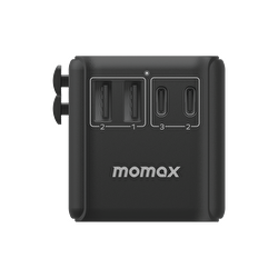 Momax 5 Port + AC Seyahat Adaptörü - Titanyum 4894222074620