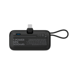 Momax Power Mini 5000mAh USB-C Powerbank-Siyah 4894222075177