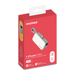 Momax Power Mini 5000mAh USB-C Powerbank-Beyaz 4894222075184