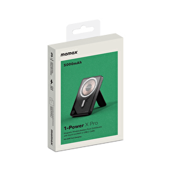 Momax XPro MagSafe Stand 5000mAh Powerbank-Siyah 4894222078130