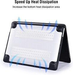 Piili MacBook Air 13 M2 Hardshell Mat Kapak-Şeffaf 6944629153874