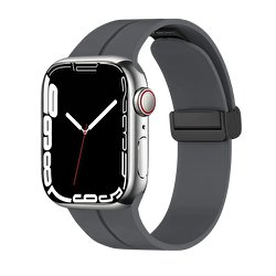 Piili Apple Watch 42-44-45-49 mm Rubber Kayış Gri 6944629154970