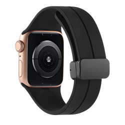 Piili AppleWatch 42-44-45-49 mm Rubber Kayış-Siyah 6944629155038