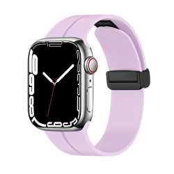 Piili Apple Watch 38-40-41 mm Rubber Kayış Lila 6944629155076