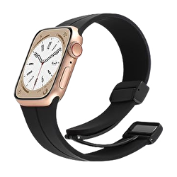 Piili Apple Watch 38-40-41 mm Rubber Kayış Siyah 6944629155199