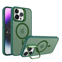 Piili iPhone 15 Metal Bracket MagSafe - Yeşil 6944629163774