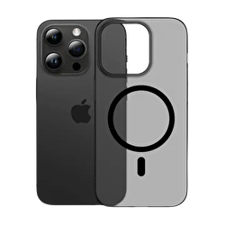 Piili iPhone 15 Pro Max İnce Magsafe Kılıf - Siyah 6944629164191