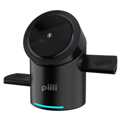 Piili 3in1 Kablosuz Şarj İstasyonu - Siyah 6944629183857