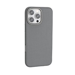 Piili iPhone 16 Pro Deri Magsafe Kılıf - Gri 6944629185332