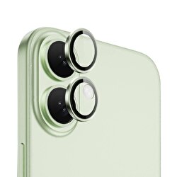 Piili iPhone 16/16 Plus Safir Lens Koruyucu Yeşil 6944629185776