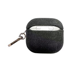 Piili Airpods 4.Nesil Kumaş Kılıf - Siyah 6944629187398