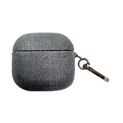 Piili Airpods 4.Nesil Kumaş Kılıf - Siyah 6944629187398