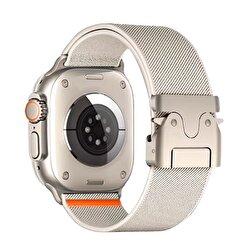 Piili Watch 42-44-45-46-49mm SteelMesh Kayış Beyaz 6944629188173