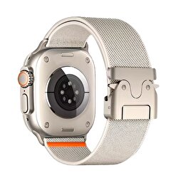 Piili Watch 42-44-45-46-49mm SteelMesh Kayış Beyaz 6944629188173