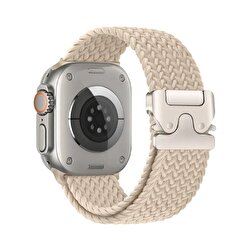 Piili  Watch 42-44-45-46-49 mm Weave Kayış Krem 6944629188357