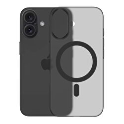 Piili iPhone 16 Plus Kılıf Magsafe 0,4mm Mat Siyah 6944629190510
