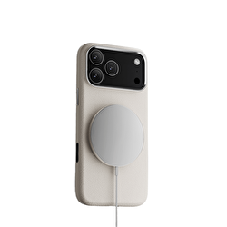Piili ıPhone 17 Pro Leather Magsafe Kılıf Titanyum 6944629195454