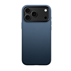 Piili ıPhone 17 Pro Max Leather Magsafe Kılıf Mavi 6944629195492