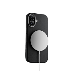 Piili ıPhone 17 Leather Magsafe Kılıf Siyah 6944629197878