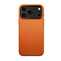 Piili iPhone 17 Pro Leather Magsafe Kılıf - Turuncu 6944629199933