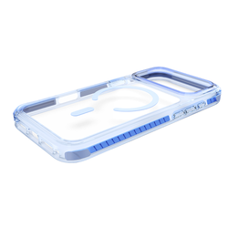 Njoyny Combat 3 Katmanlı iPhone 18 Pro Max MagSafe Kılıf - Buzul Mavi 6944629213653