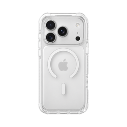 Njoyny Combat 3 Katmanlı iPhone 18 Pro MagSafe Kılıf - Beyaz 6944629213677