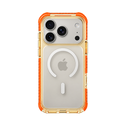 Njoyny Combat 3 Katmanlı iPhone 18 Pro MagSafe Kılıf - Turuncu 6944629213714