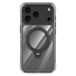 Njoyny Air Pro 2 Stand iPhone 18 Pro MagSafe Standlı Kılıf - Siyah 6944629213837